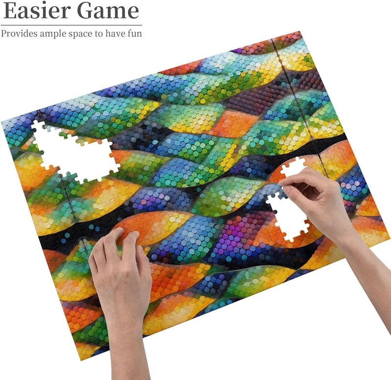 لغز فايا قوس قزح لمقاييس الأسماك 500 قطعة للكبار ديكور المنزل - Image 3